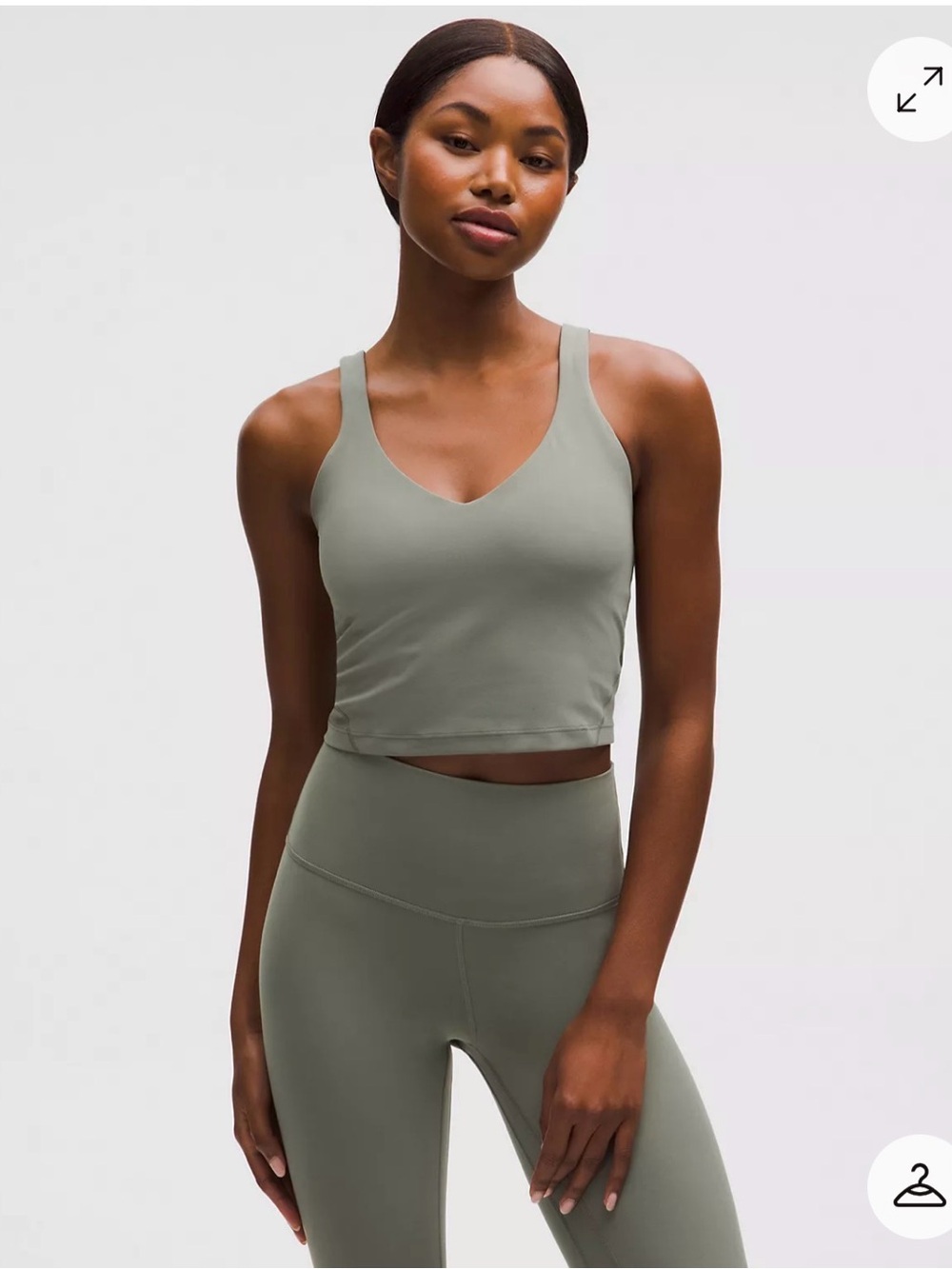 Lululemon Align V-Neck Tank Top in Willow Leaf Size 2
